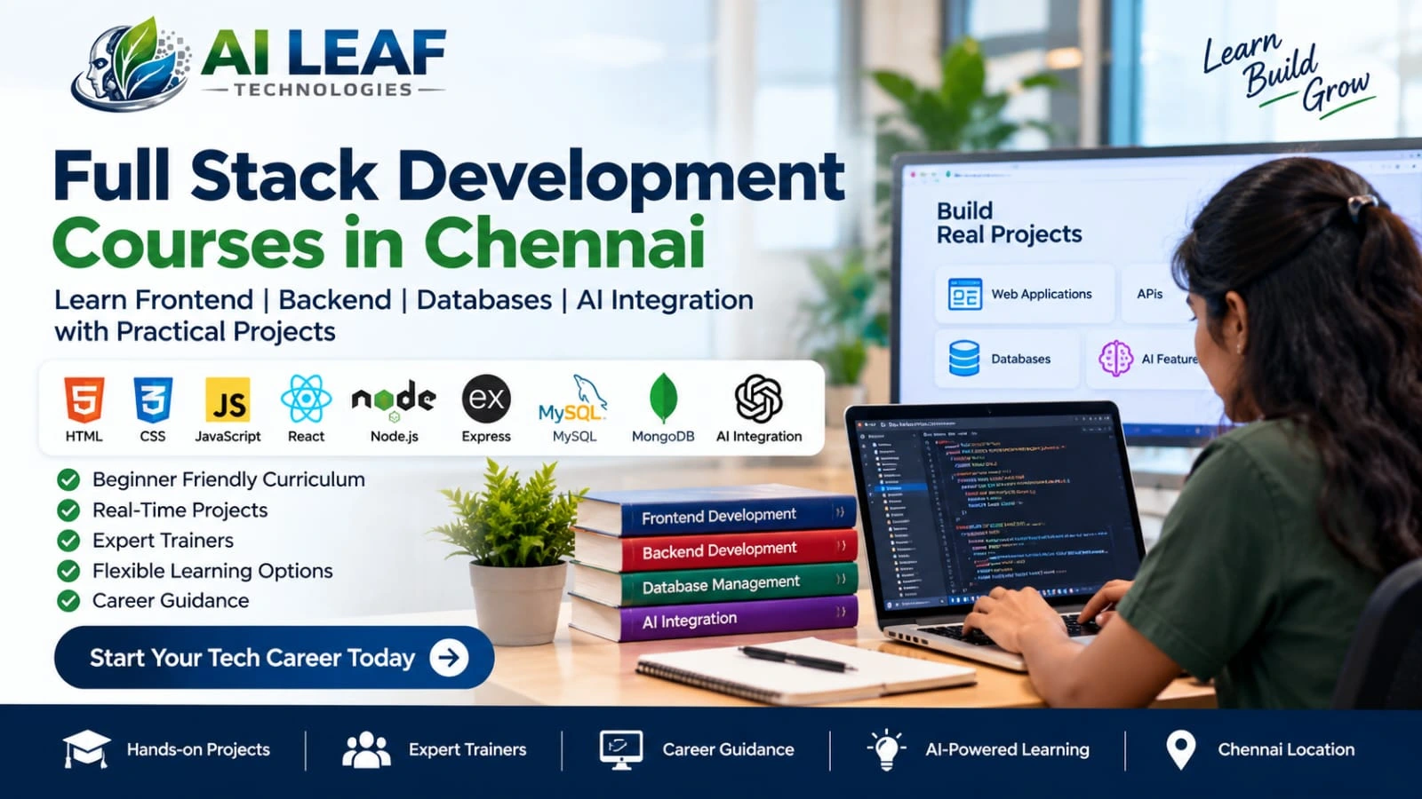 Full Stack Development Courses in Chennai for learning frontend, backend, databases and AI integration